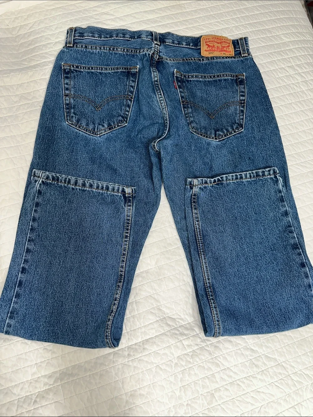 Levi's 505 Men's Denim Straight Jeans 35 x 28.5